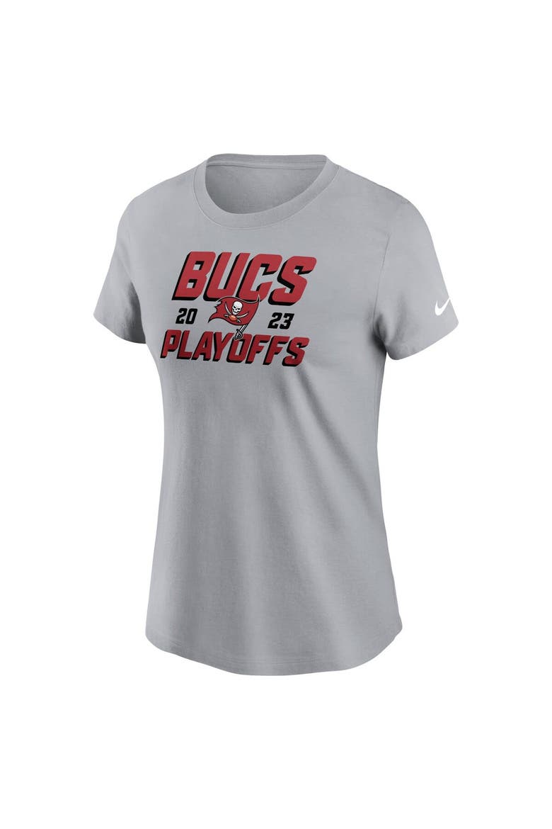 Women's Nike Gray Tampa Bay Buccaneers 2023 NFL Playoffs Iconic T-Shirt, Alternate, color, Gray