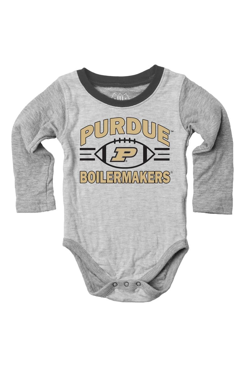 Infant Wes & Willy  Heather Gray Purdue Boilermakers Jie Jie Hopper Set, Main, color, Heather Gray