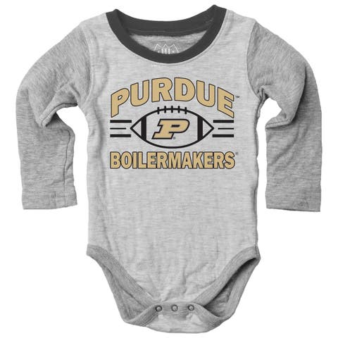 Infant Wes & Willy Heather Gray Purdue Boilermakers Jie Jie Hopper Set