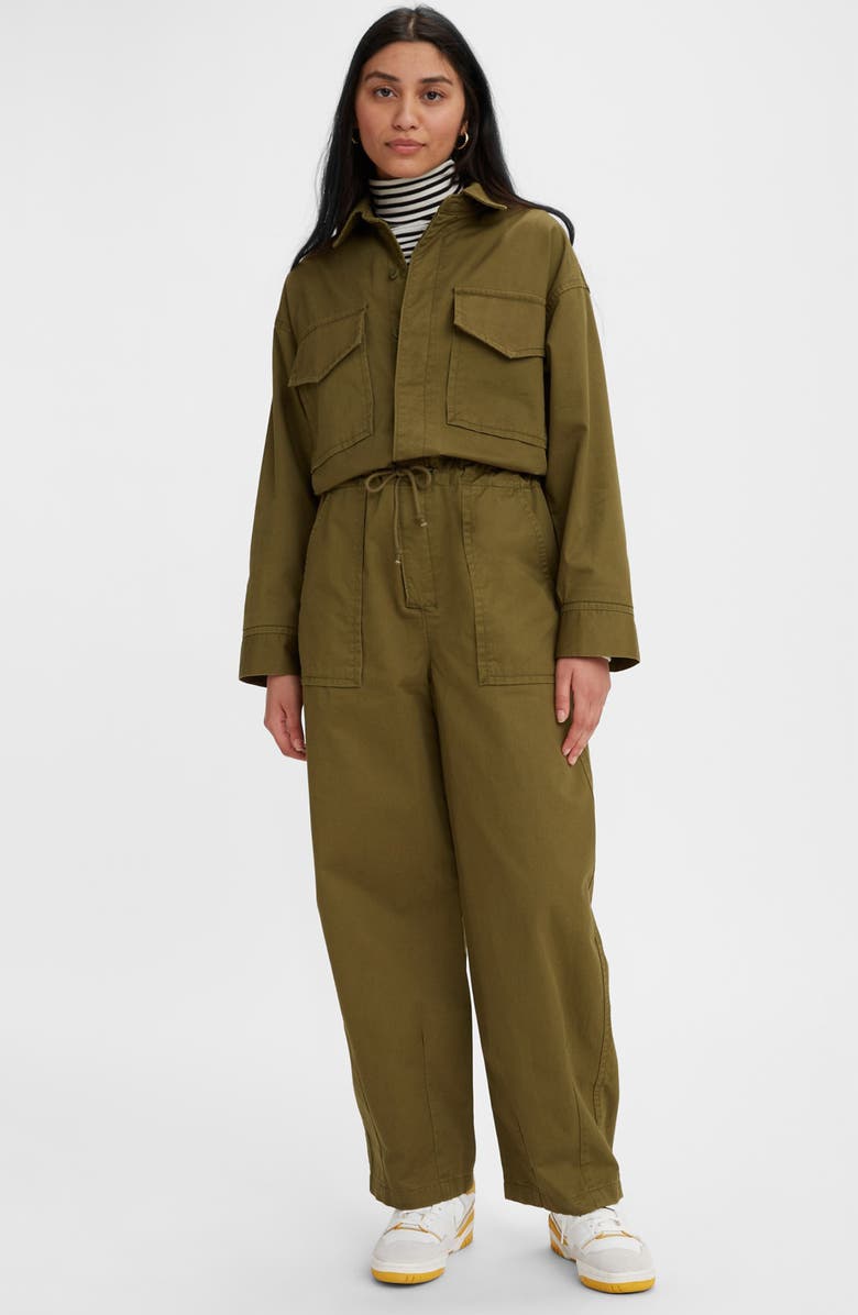 Levi's<sup>®</sup> Baggy Surplus Nonstretch Denim Long Sleeve Jumpsuit, Alternate, color, 