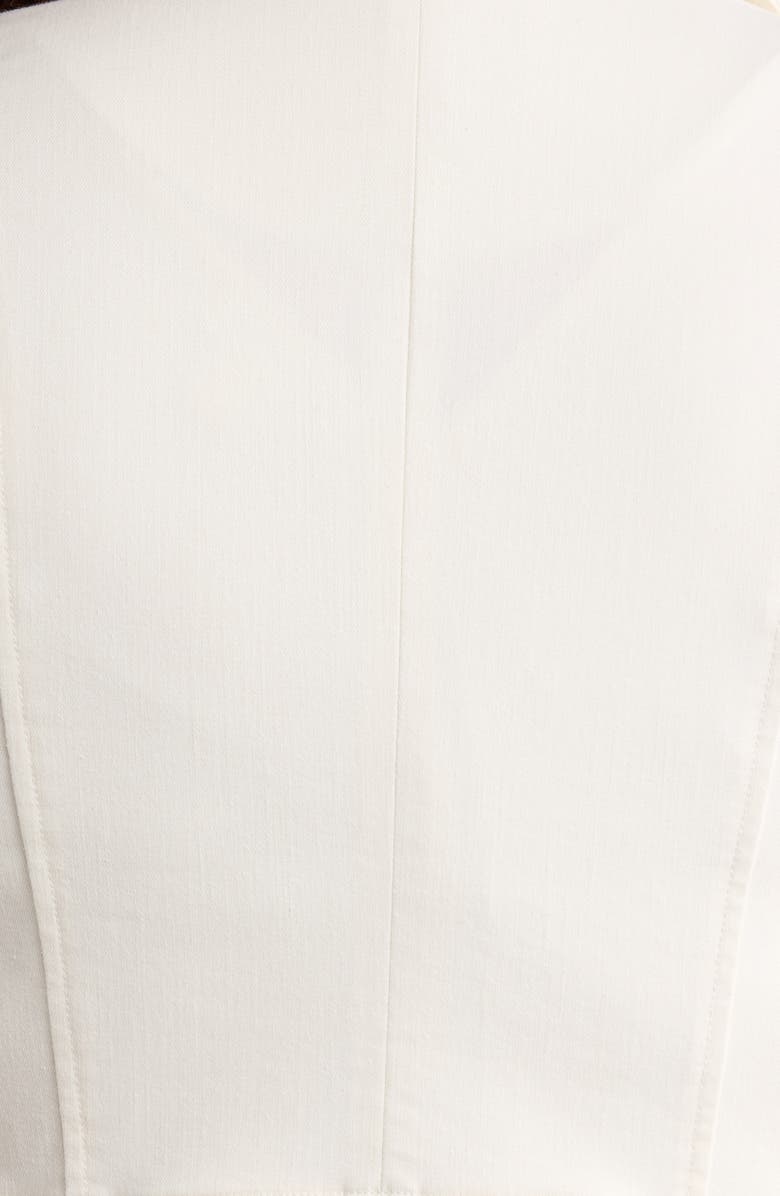 Liverpool Los Angeles Peplum Cotton Blend Blazer, Alternate, color, Whipped Cream