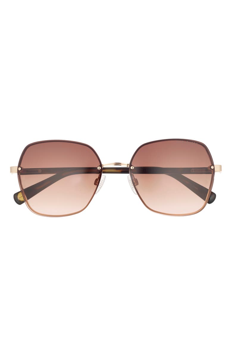 Ted Baker 59mm Gradient Square Sunglasses, Main, color, Gold