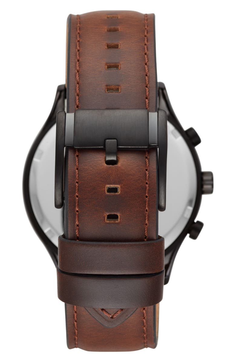 Fossil Fenmore Three-Hand Quartz Leather Strap Watch, 44mm, Alternate, color,