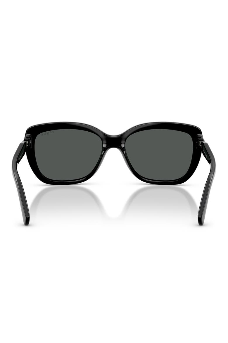 VO5678SB 55mm Butterfly Sunglasses, Alternate, color, BLACK / DARK GREY