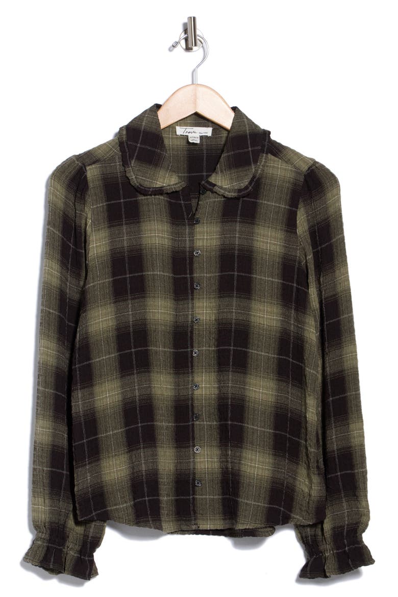 Rounded Collar Shirt, Alternate, color, HARRY GREEN