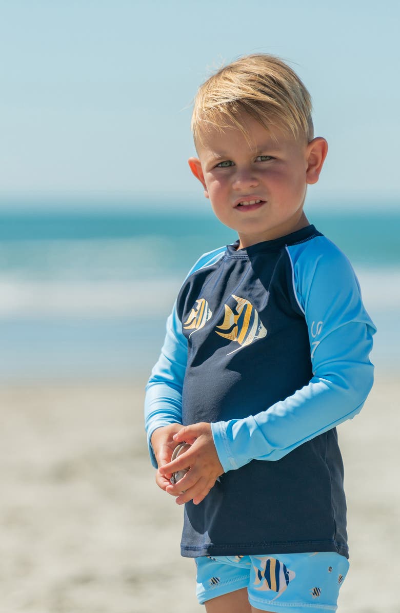 Snapper Rock Kids' Angel Fish Two-Piece Rashguard Swimsuit, Alternate, color, 