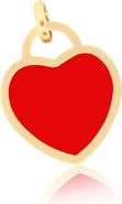 The Lovery Fine Jewelry Coral Heart Padlock Charm