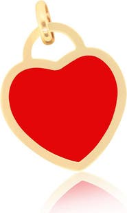 The Lovery Fine Jewelry Coral Heart Padlock Charm