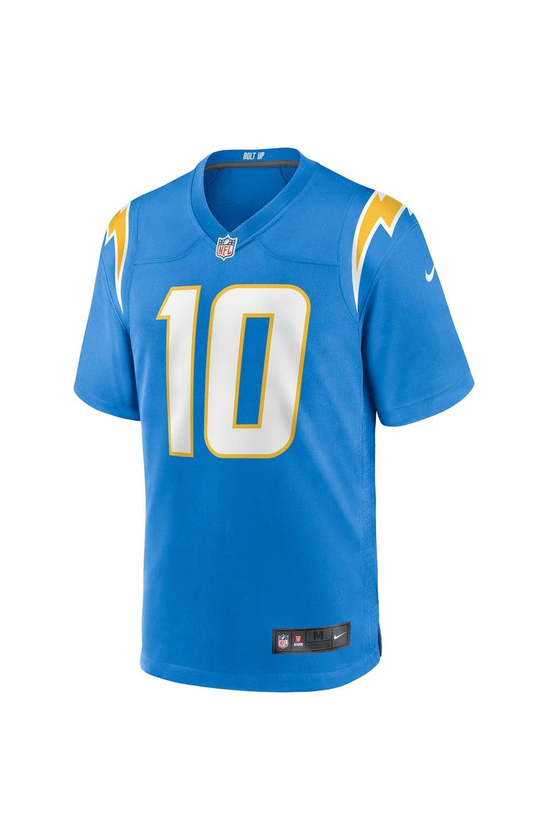 Nike Men's Nike Justin Herbert Powder Blue Los Angeles Chargers Player Game Jersey, Alternate, color, Powder Blue
