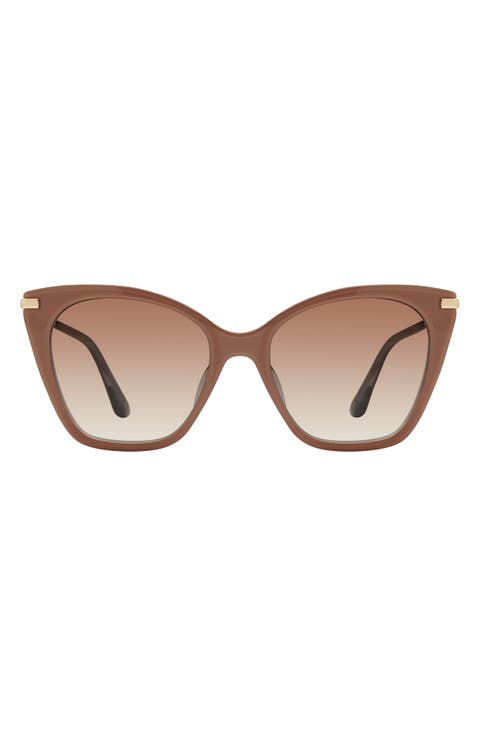 56mm Gradient Cat Eye Sunglasses