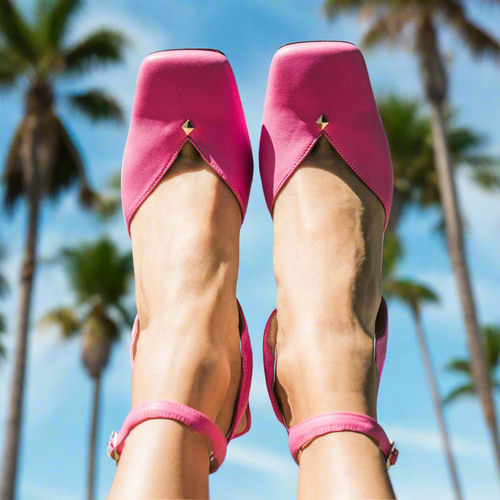 Hope Ankle Strap Heels - High, Alternate, color, FUSCHIA/PINK