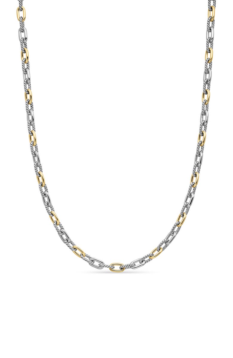 David Yurman DY Madison<sup>®</sup> Sterling Silver & 18K Yellow Gold Chain Necklace, 5.5mm, Main, color, Sterling Silver With 18K Gold