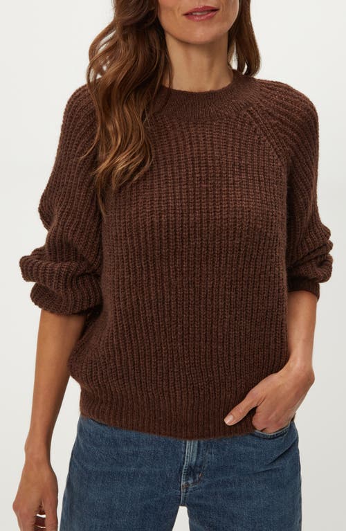 Michael Stars Indra Crewneck Sweater In Brown