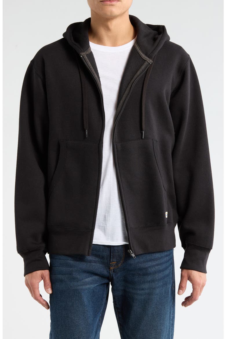 Sierra Knit Zip Hoodie, Main, color, BLACK