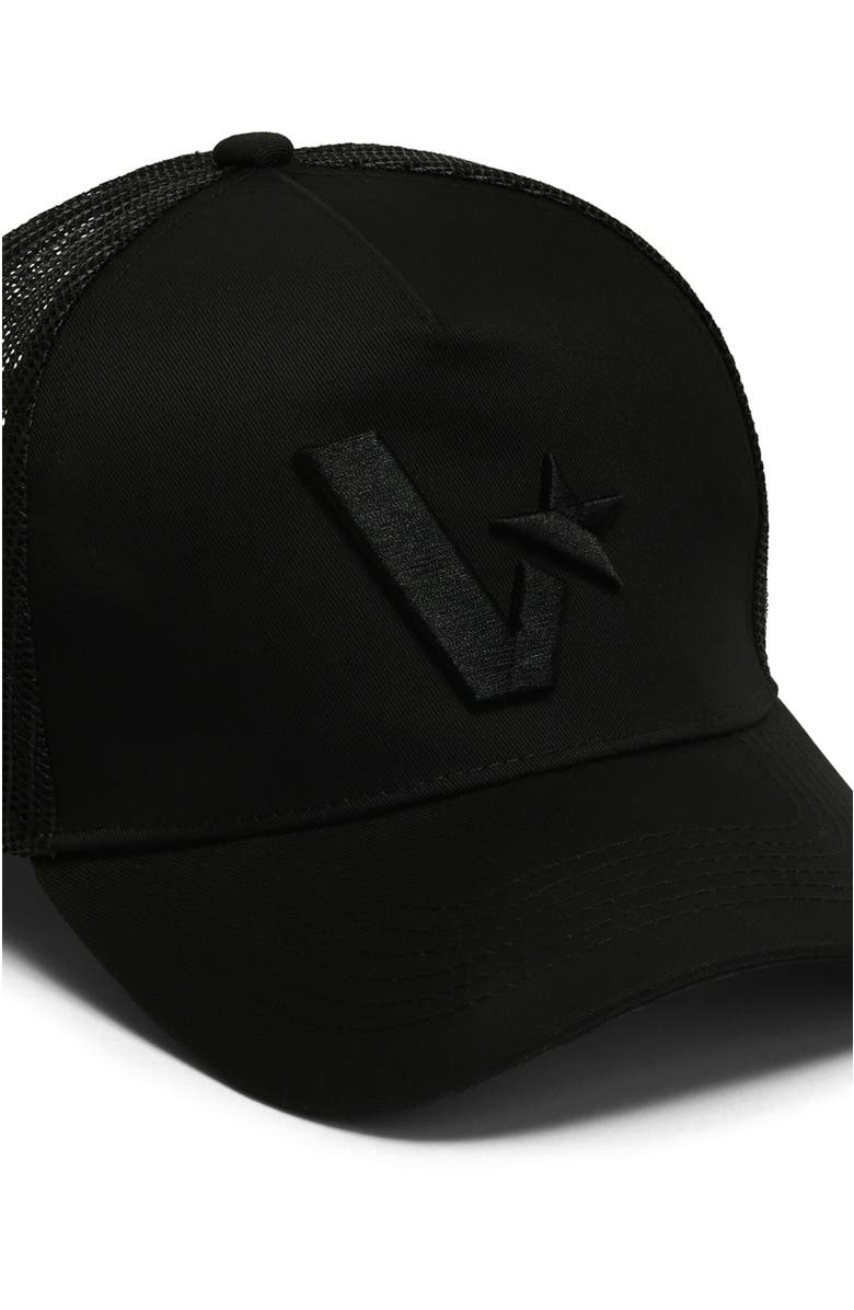 Volée V Star Trucker Hat, Alternate, color, Black