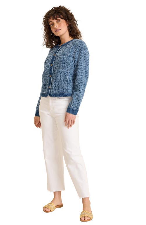 Tommy Bahama Cotton Tweed Denim Jacket In Blue