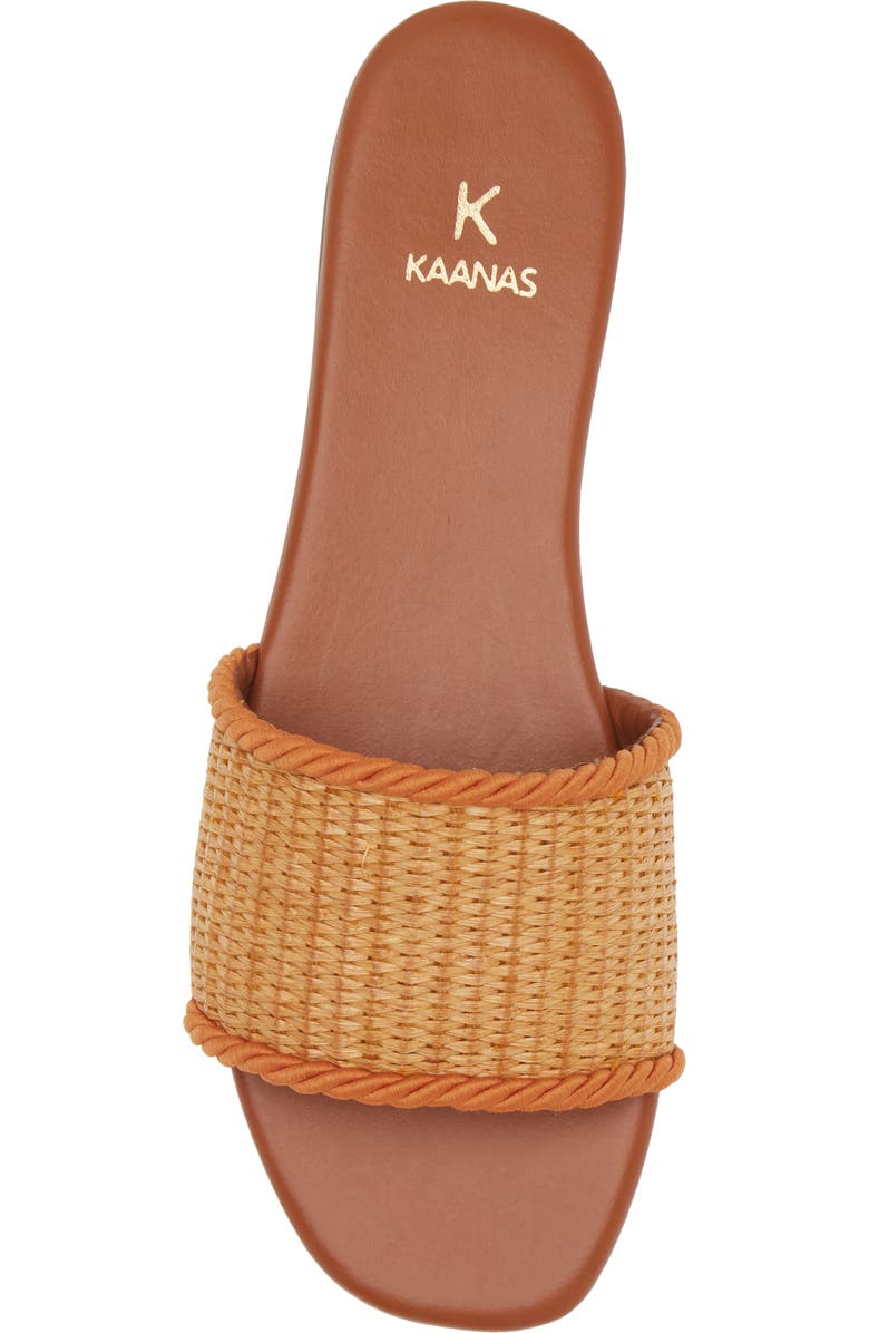 Kaanas Azurita Basketweave Slide Sandal, Alternate, color,
