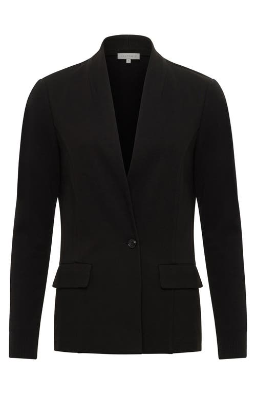 Anatomie Rosalinda Performance Knit Sleeve Blazer In Black