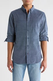 WEATHERPROOF VINTAGE Brocade Corduroy Button-Up Shirt