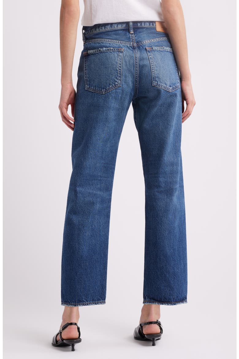 Pine High Waist Distressed Ankle Jeans, Alternate, color, BLUE