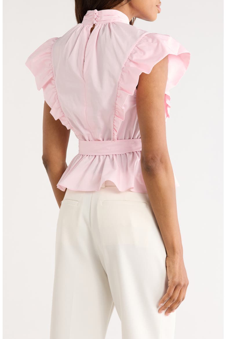 Brynn Cotton Wrap Peplum Top, Alternate, color, PRIMROSE