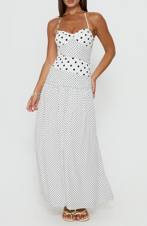 Marguerite Halter Maxi Dress