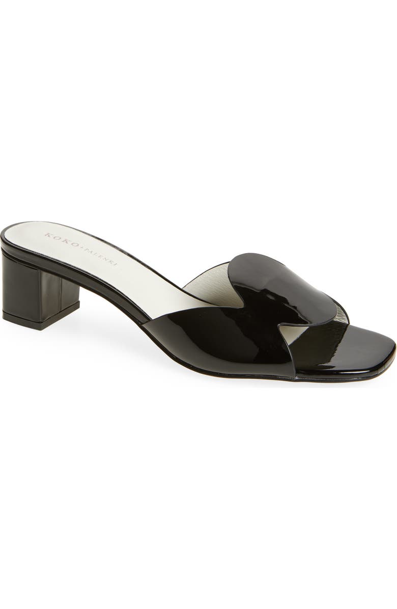 KOKO + PALENKI Orbit Slide Sandal, Main, color, Black Patent