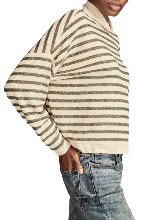 Lucky Brand Cloud Stripe Cowl Neck Knit Top