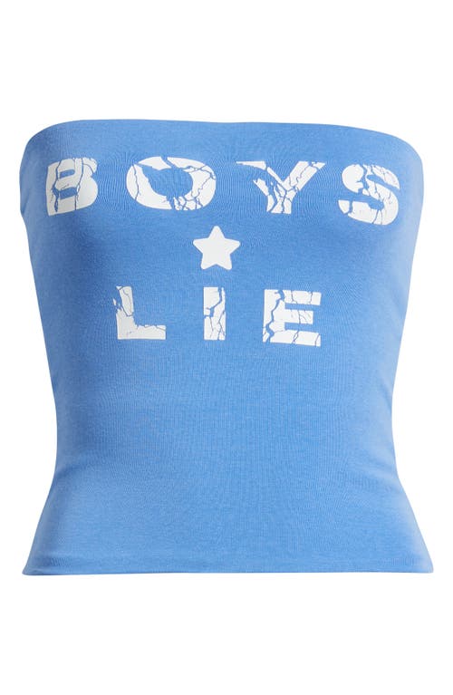 Boys Lie I'm The Captain Tube Top In Blue