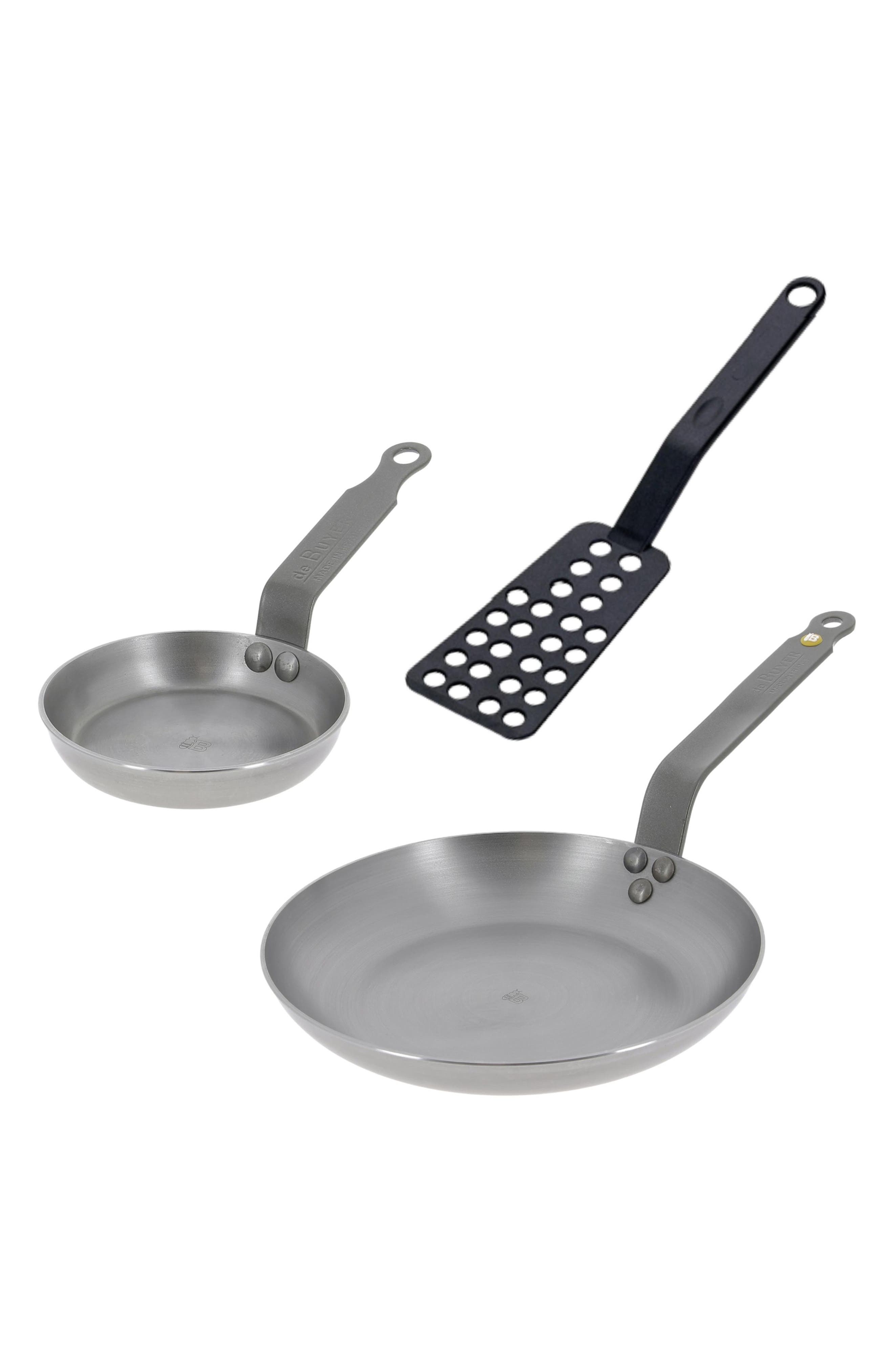 DE BUYER Mineral B Ultimate Egg Pans & Spatula Set | Nordstrom