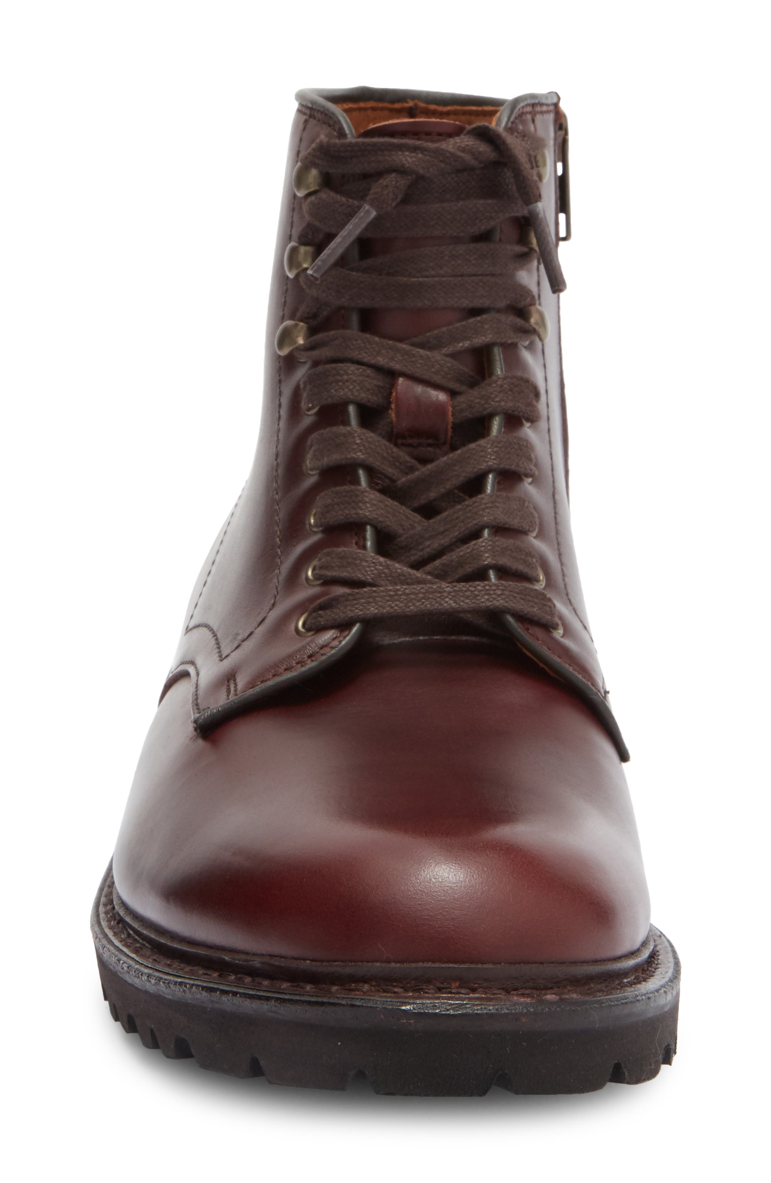 Allen Edmonds Hugo Lug Sole Boot, Alternate, color, Burgundy
