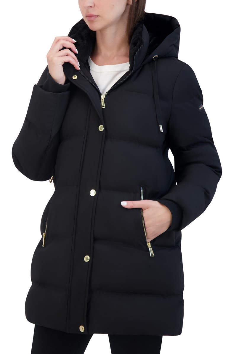 Laundry by Shelli Segal Non Quilted Jacket, Alternate, color, Black