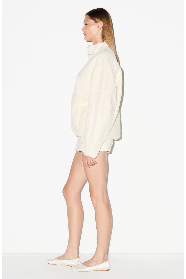 Faux Shearling Half Zip Pullover, Alternate, color, ECRU