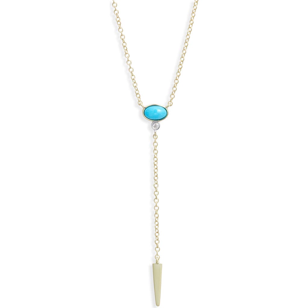 Meira T Turquoise & Diamond Y-necklace In Turquoise