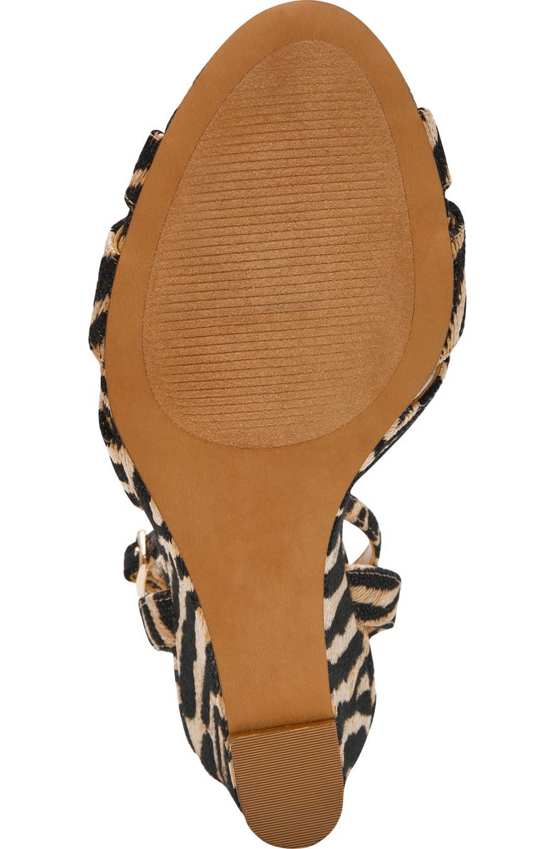 Steve Madden Harbor Ankle Strap Wedge Sandal, Alternate, color, Zebra