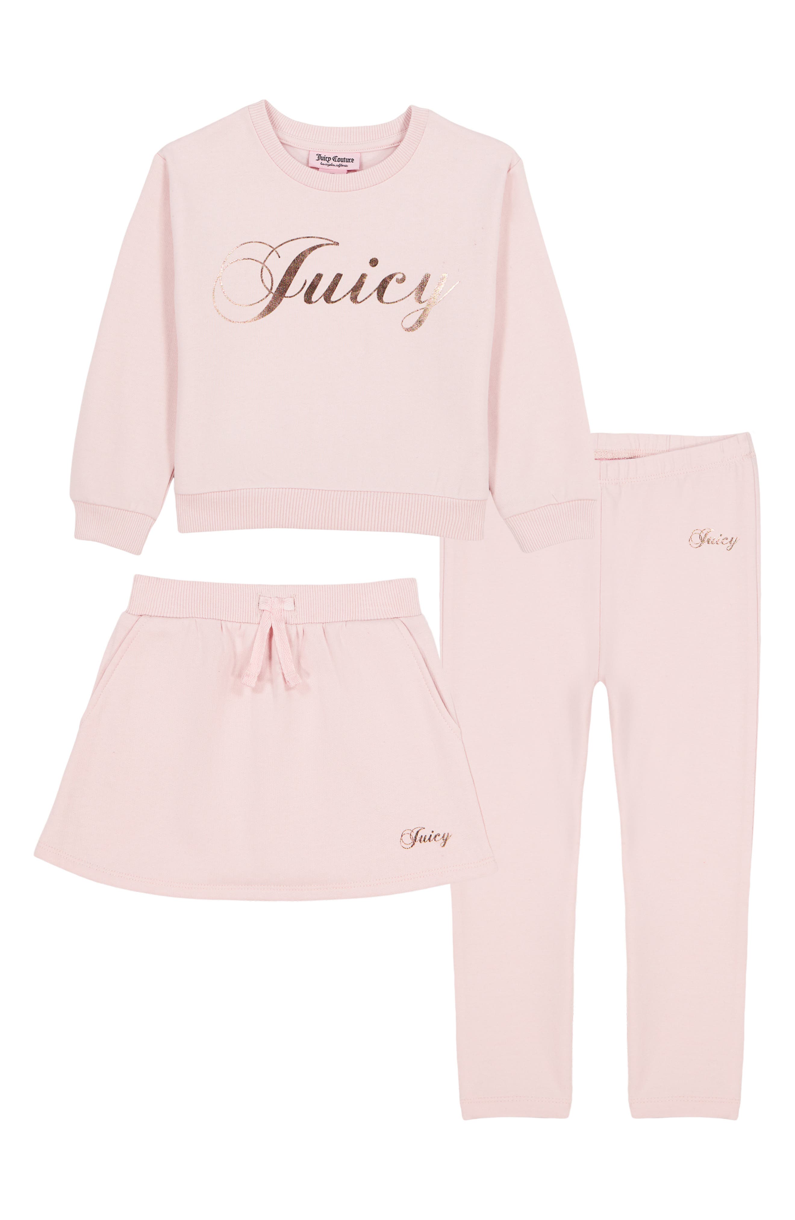 Kids' 3-Piece Sweatshirt, Skirt & Leggings Set