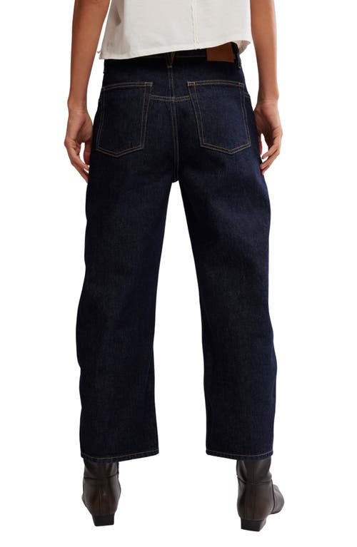 Free People Deep Trance High Waist Crop Jeans In Blue