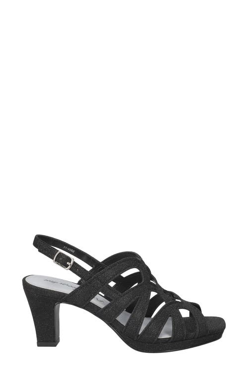 Easy Street Jetty Slingback Sandal In Black Glitter