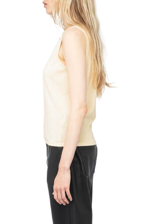 Shop Zadig & Voltaire Sayani Crystal Detail Keyhole Neck Knit Tank
