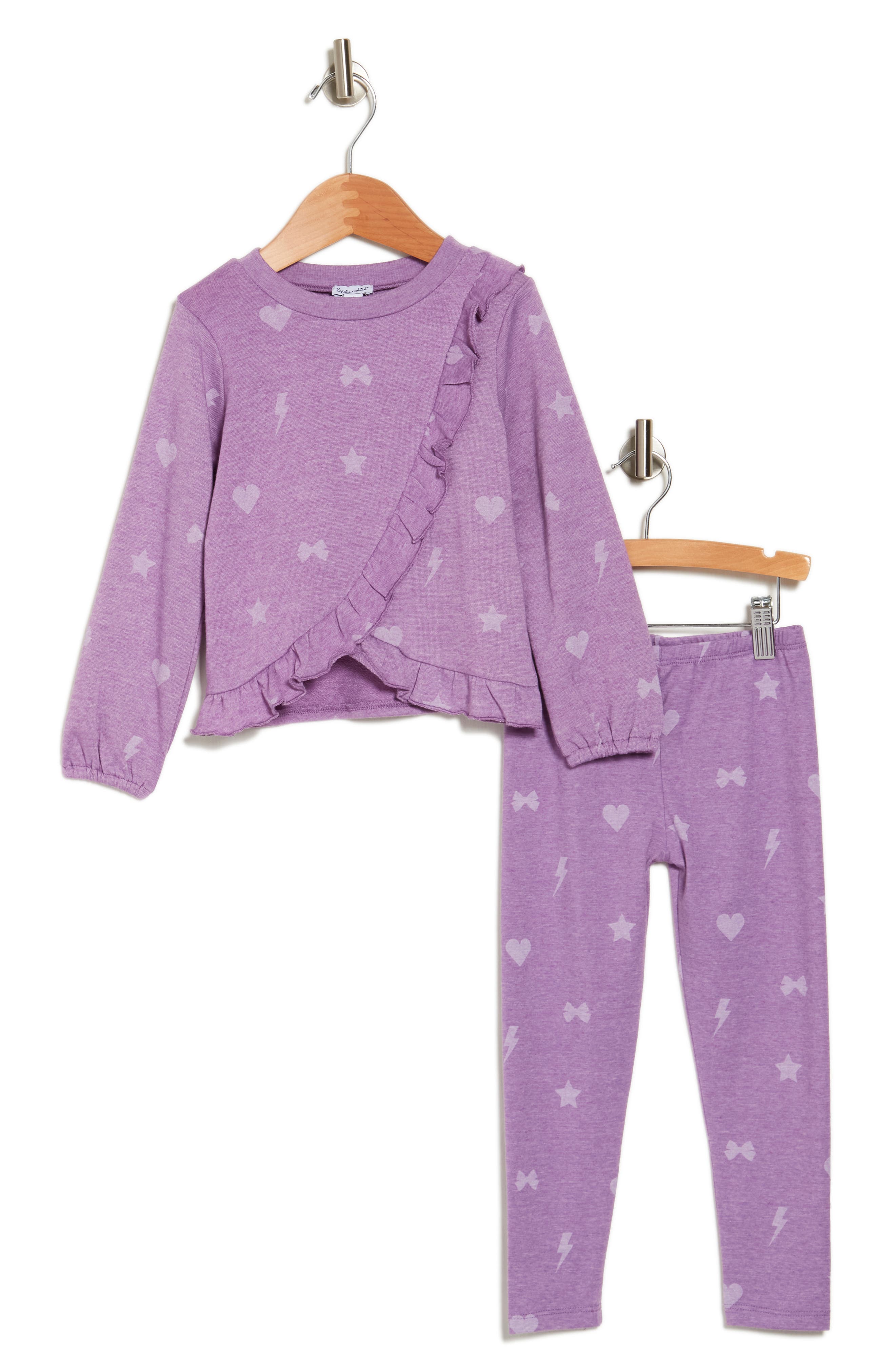 Splendid Kids' Funfetti Ruffle Top & Pullon Pants Set | Nordstromrack