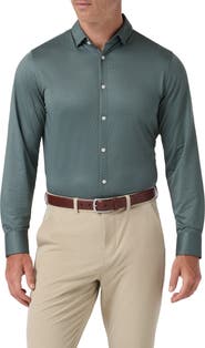 Mizzen+Main Halyard Trim Fit Short Sleeve Performance Button-Up Shirt