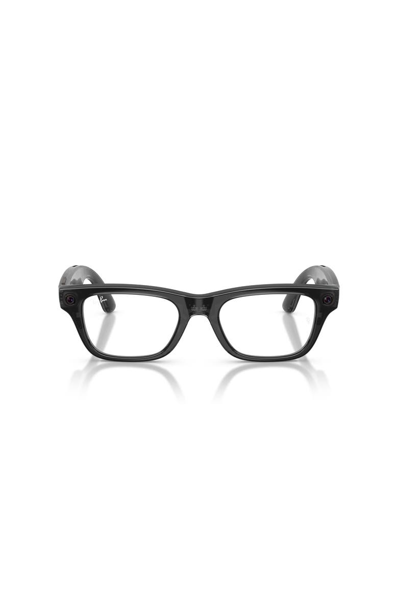 Ray-Ban 54mm Rectangle optical glasses, Alternate, color, Black