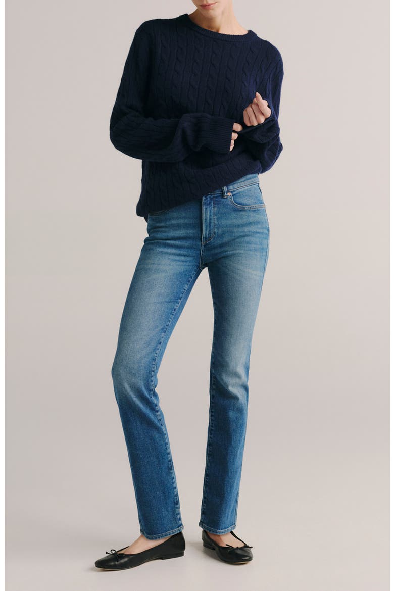 Mara Instasculpt™ Mid Rise Straight Leg Jeans, Alternate, color, CRISP AIR