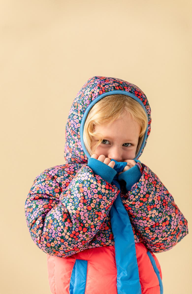 Magnetic Me Lily Faux Fur Lined Hooded Puffer Parka, Alternate, color, Pink