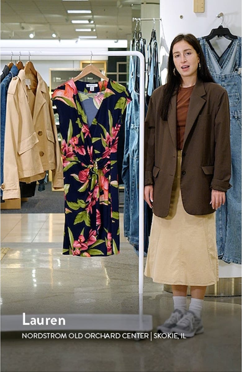 Clara Lavish Blooms Wrinkle Resistant Stretch Minidress, sales video thumbnail