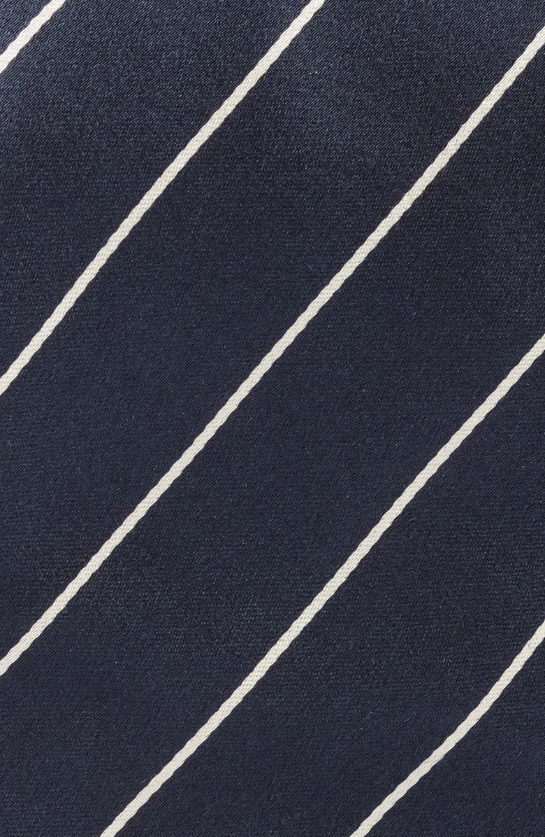 Ralph Lauren Purple Label Stripe Silk Tie, Alternate, color, Dark Navy