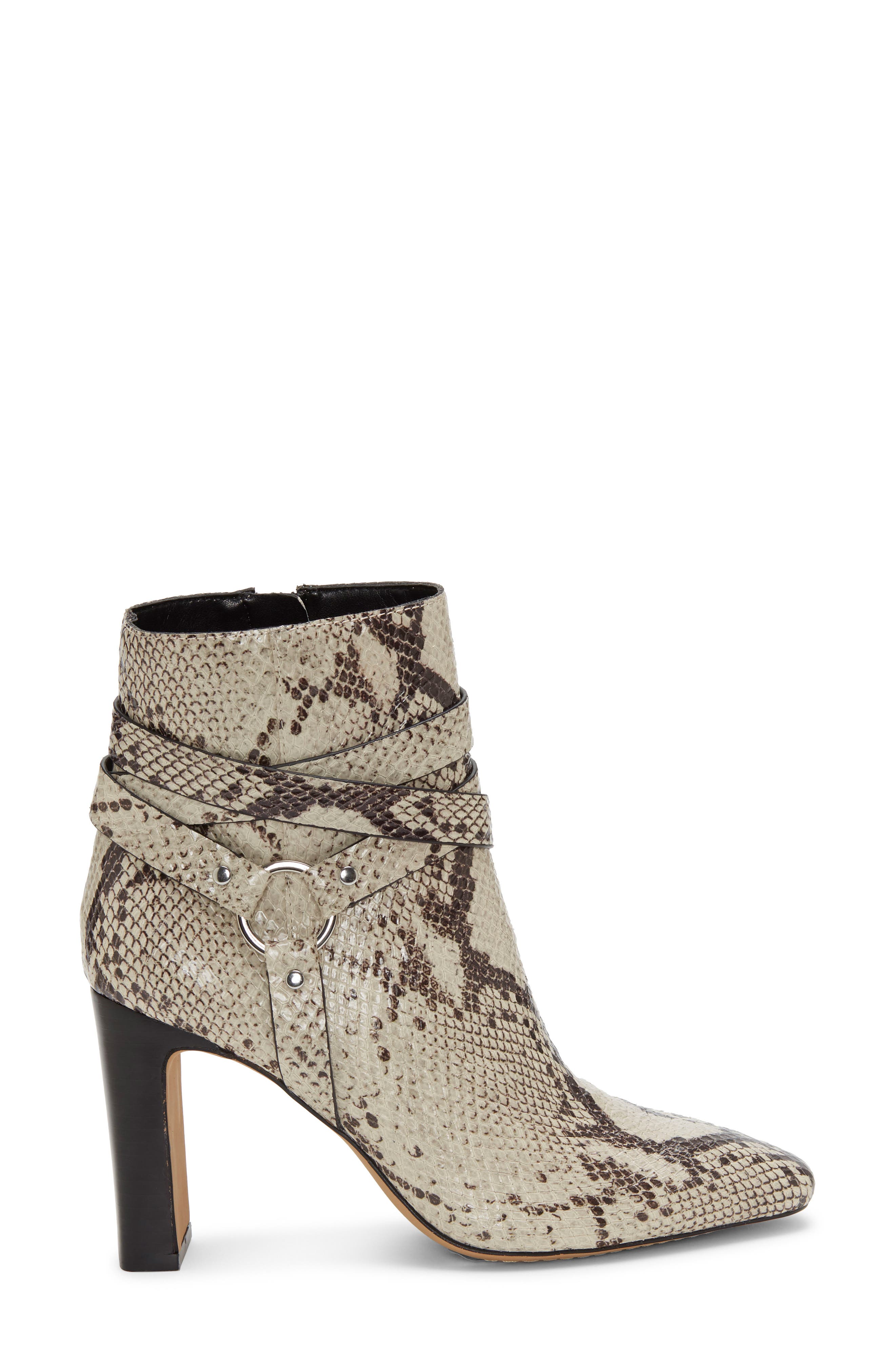 Sestina Harness Square Toe Bootie, Alternate, color, NATURAL LEATHER