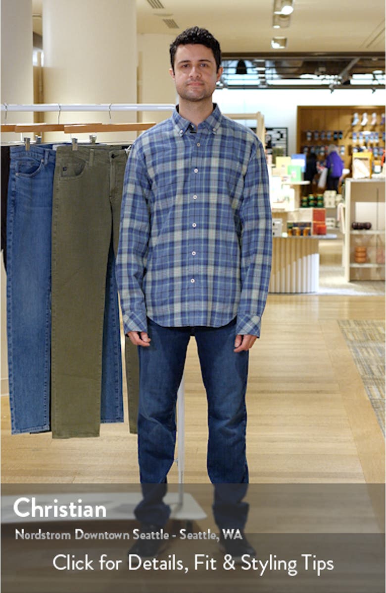 Franklin Modern Fit Plaid Cotton Button-Up Shirt, sales video thumbnail