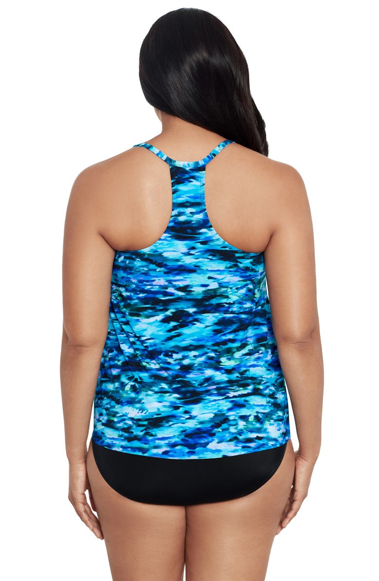 Trimshaper Bili Racerback Tankini Swimsuit Top, Alternate, color, Ocean Dream