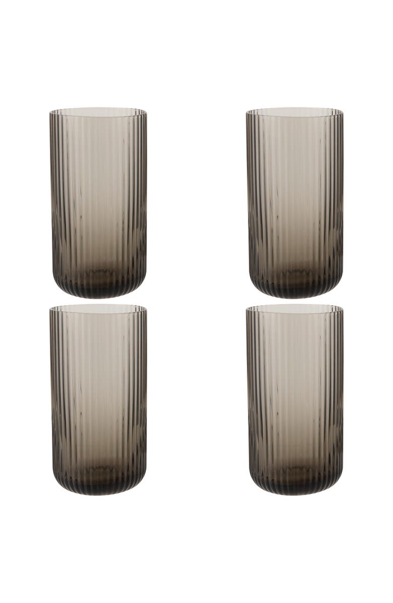 Danica Brands Fluted Tumbler - Set of 4, Main, color, Smoke